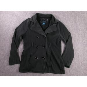 Sebby Jacket Womens XL Black Double Breasted Notched Collar Classic Business